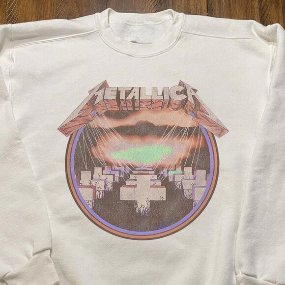 Metallica Master of Puppets Vintage Sweatshirt, Metallica heavy metal band shirt - Picture 2 of 4